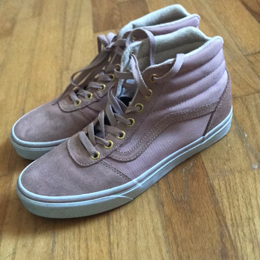 Women’s Van high tops.  Rose colored.  Good condition.